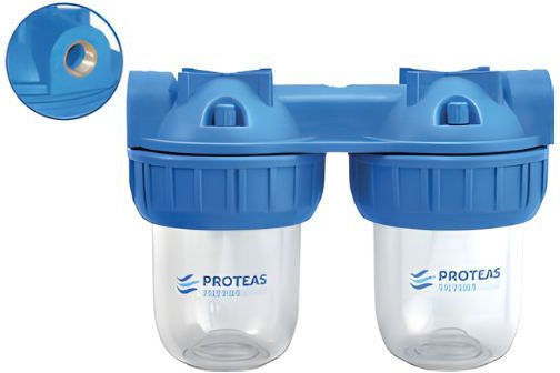 Proteas Filter Sistem De Filtrare A Apei Dublu Alimentare Centrală Diametru 3/4'' EW-021-0122