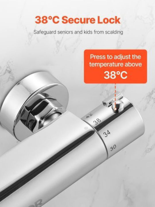 Vevor Mixing Shower Shower Faucet Thermostatic