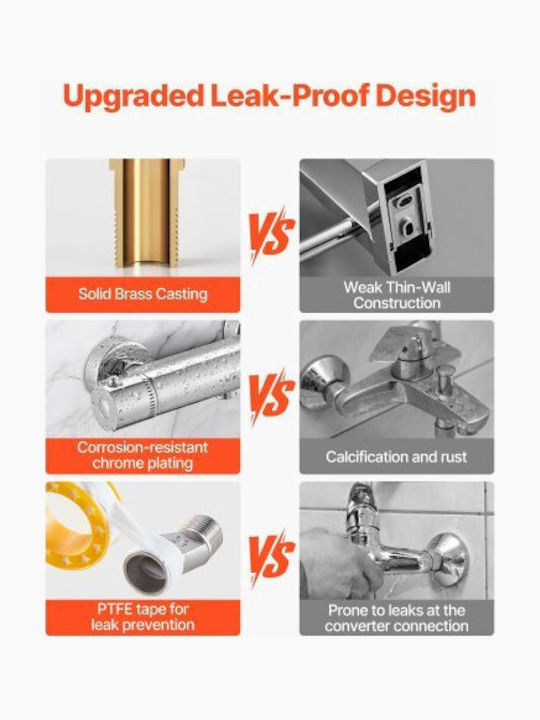 Vevor Mixing Shower Shower Faucet Thermostatic