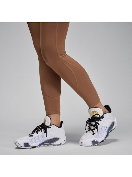 Training Damen Leggings Archaeo Braunweiß