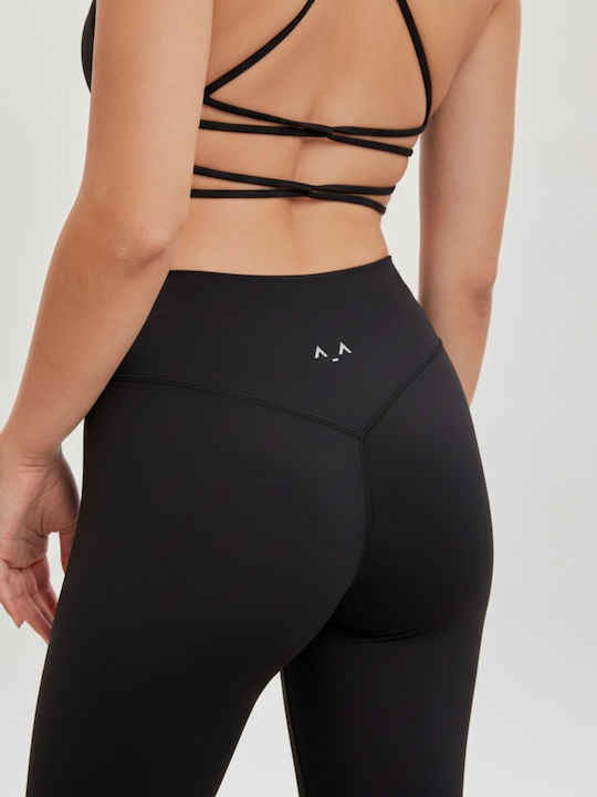 Leggings Pentru Instruire Colanți Femei Strângere Talie Înaltă Negru