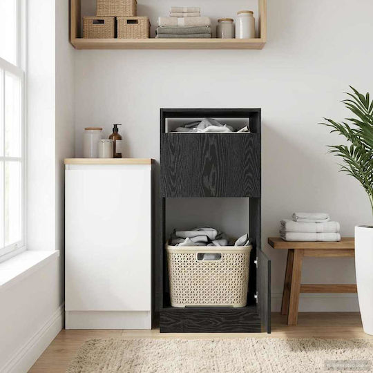 vidaXL Cabinet de baie Mobilier pentru baie L50xA68xÎ102cm Negru
