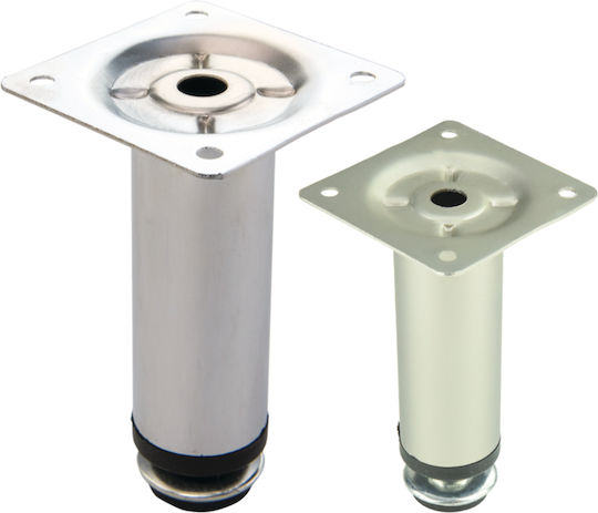 FFG Metallic Furniture Foot Suitable for Couch / Cupboard / Wardrobe 3x3x8cm Nickel Matte
