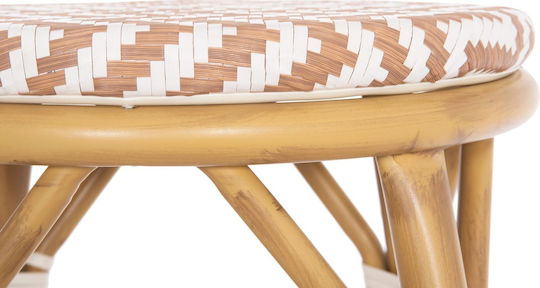 Градински Табурет Бар За Външна Употреба От Алуминий Bamboo Look Натурален 43x43x65см
