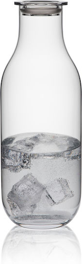 Rona Glas Wasserflasche mit Schraubdeckel Transparent 1200ml