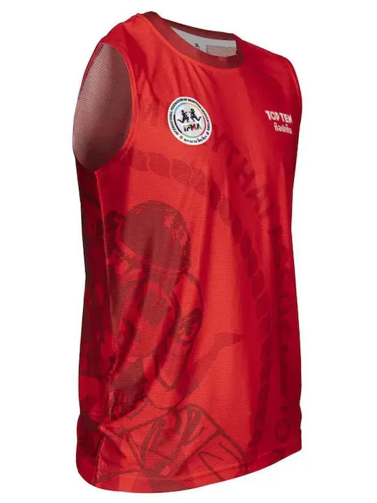 Top Ten Men's Short Sleeve Shirt 19281 Red
