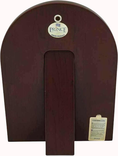 Ikone Fürst Silvero Jungfrau Maria Glykophilousa Silber 925 Braunes Holz 18x22cm Ma/e3104bx