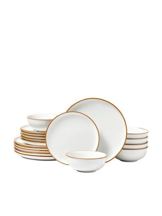 Vevor White Ceramic Dinnerware Set 18pcs