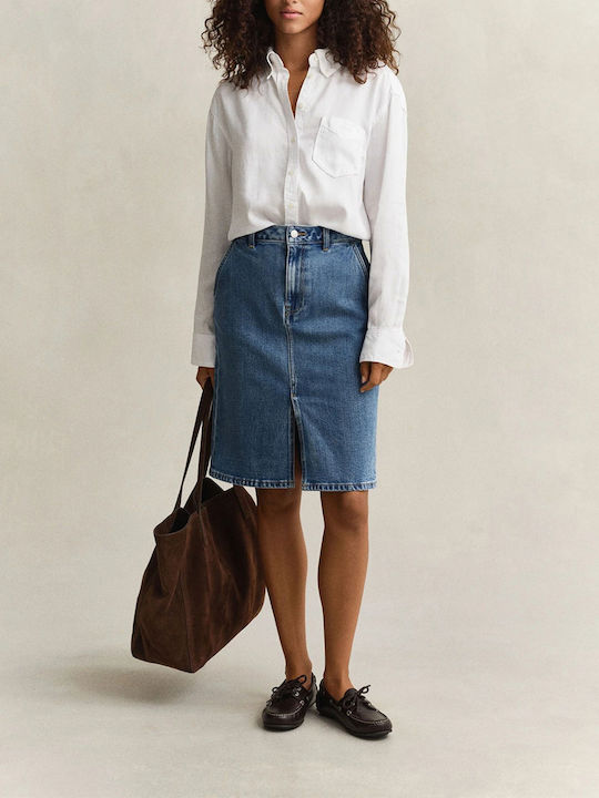 Skirt Denim Pencil Skirt Denim Blue