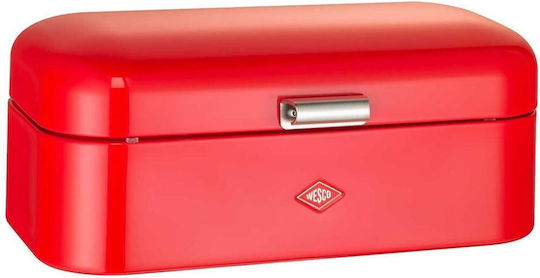 Wesco Cutie Pâine Metalică Roșie Cu Capac 17x22x42cm