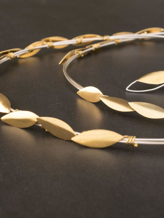 Wedding Crowns Two-Tone Olive Leaves Handmade Silver 925