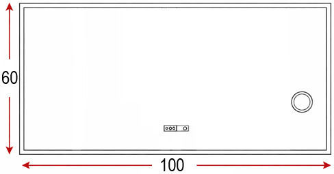 Bathroom Mirror Led Touch Magnifying Lens Mirrorlux Aphrodite S-4506 Double Rectangular 600x1000mm