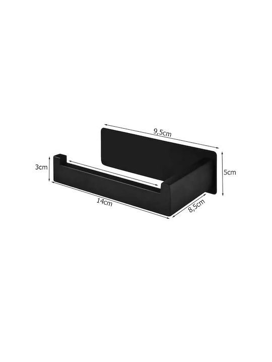 Verk Group Wall Mounted Black Metallic Paper Holder