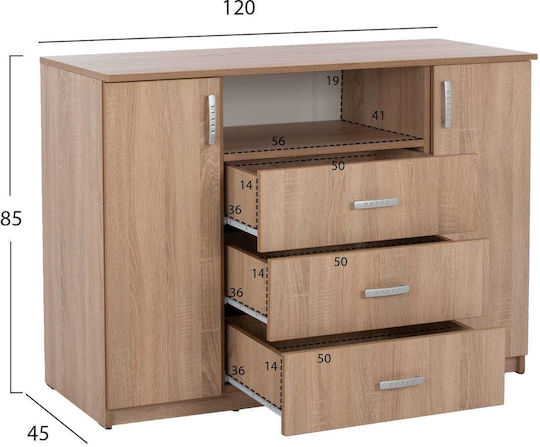 Спален Комплект Sonama Oak 160x200см 6 Бройки