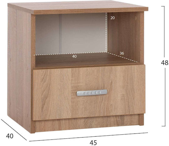 Спален Комплект Sonama Oak 160x200см 6 Бройки