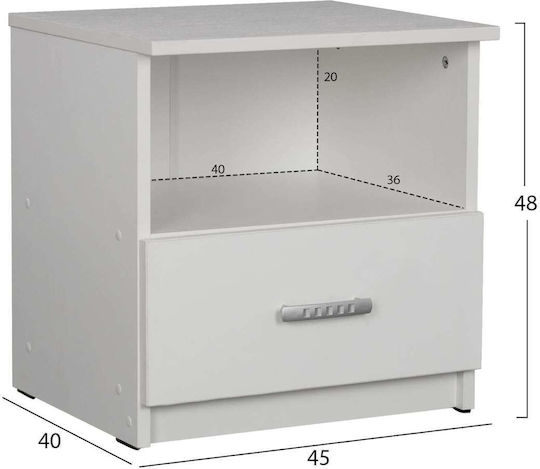 Set De Mobilier Pentru Dormitor Alb Pentru 160x200cm 6 Bucăți