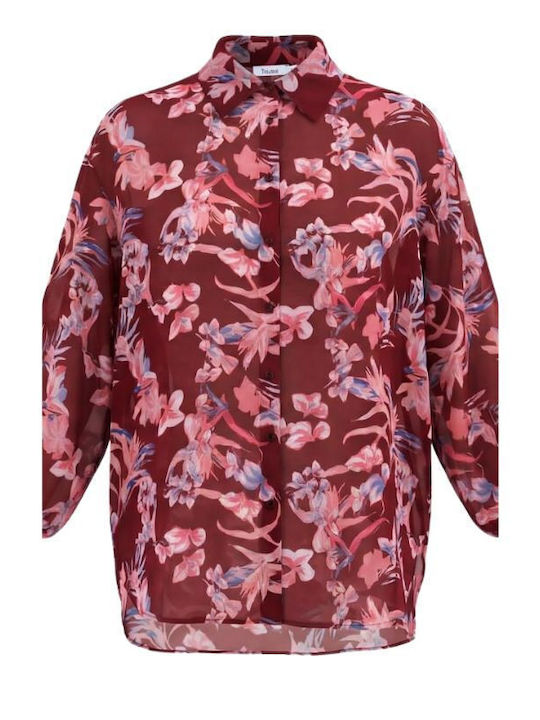 Women's Floral Long Sleeve Shirt Floral