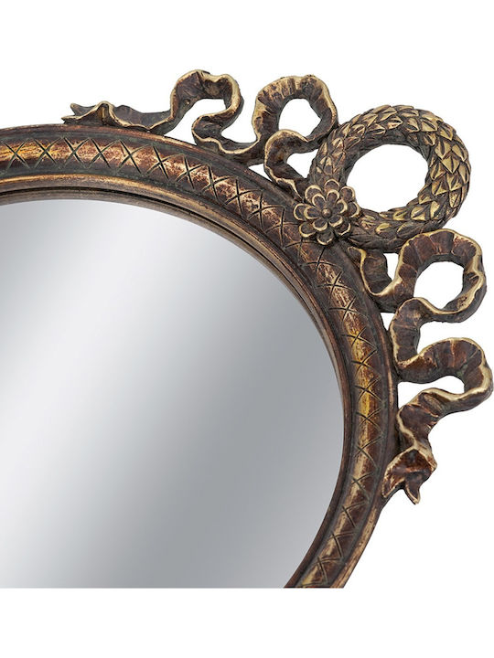 Artekko Decorative Polyresin Tray with Mirror 36.5x3.3x24.8cm