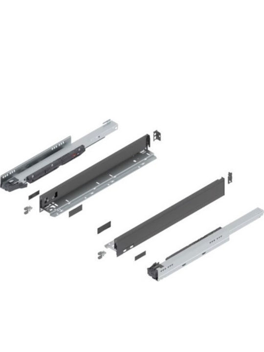 Blum Rectangular Metal Drawer Anthracite 50x7cm 104-770N500Gray