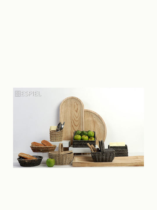 Espiel Καλάθι Αποθήκευσης Rattan Γκρι 53x32.5x9cm 2τμχ