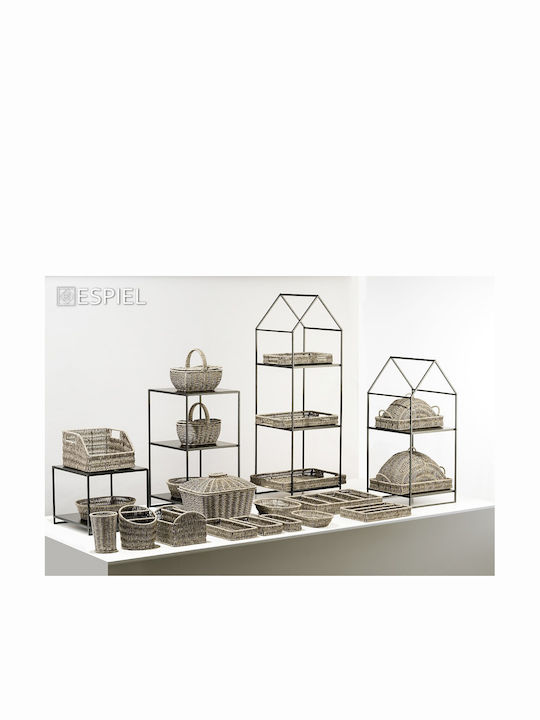 Espiel Καλάθι Αποθήκευσης Rattan Γκρι 53x32.5x9cm 2τμχ