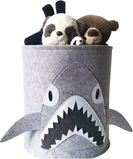 Queen Mother Kinder Stoff-Aufbewahrungskorb Cool Shark Grau 35x35cm