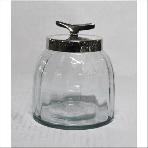 Karvounis Φοντανιέρα Glas mit Deckel 15x15x18cm Silber Karvounis Φοντανιέρα Glas mit Deckel 15x15x18cm Silber
