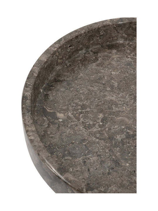 Artekko Decorative Marble Platter Gray 25x25x8cm