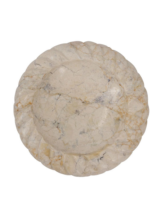 Artekko Διακοσμητική Πιατέλα Μαρμάρινη Μπεζ 21.6x21.6x5εκ.