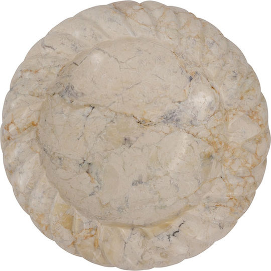 Artekko Διακοσμητική Πιατέλα Μαρμάρινη Μπεζ 21.6x21.6x5εκ.