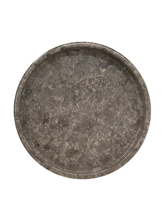 Artekko Decorative Marble Platter Gray 25x25x8cm