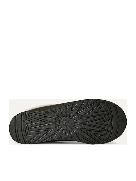 Tasman Winter Men's Slippers with Fur Black