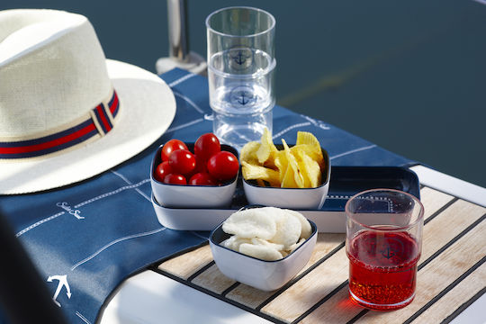 Marine Business Πλαστική Ορντεβιέρα 3 Θέσεων Μπλε Ø27cm Π9xΜ27cm 4τμχ