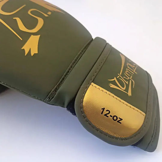 Olympus Sport Boxing Gloves from Synthetic Leather for Competition Green