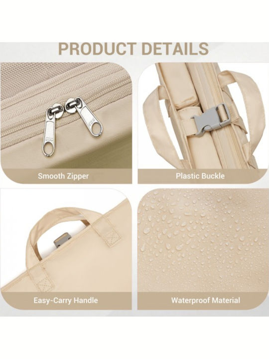 Miss Lulu Reise Koffer Beige mit 4 Räder