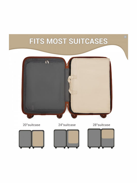 Miss Lulu Reise Koffer Beige mit 4 Räder