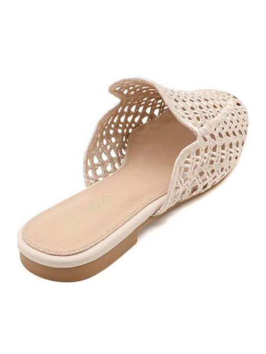 Flat Mules σε Μπεζ Χρώμα