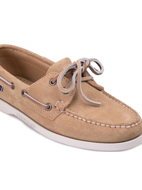 Portland Flesh Out Γυναικεία Boat Shoes σε Μπεζ Χρώμα