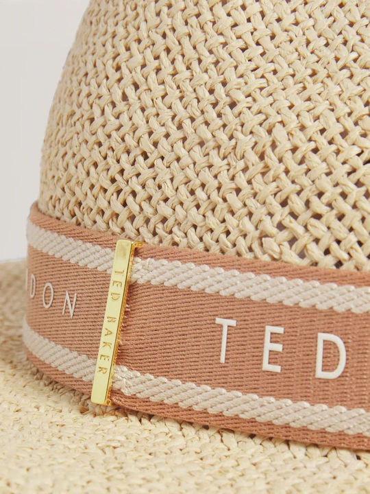 Ted Baker Γυναικείο Ψάθινο Καπέλο Καβουράκι Εκρού