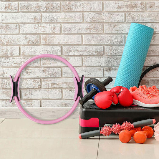Δαχτυλίδι Pilates Bluefinity 37cm Αντίστασης Εκγύμναση & Σύσφιξη Θήκη Μεταφοράς Pink 10032580
