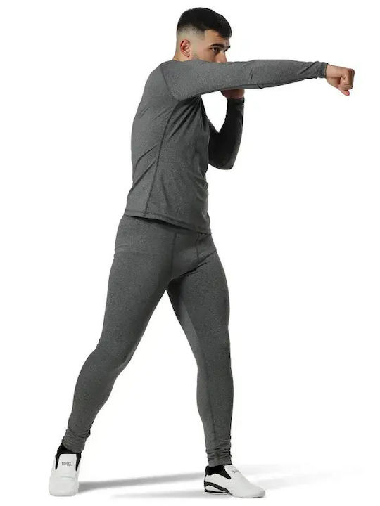 adidas Long Men's Martial Arts Leggings Gray