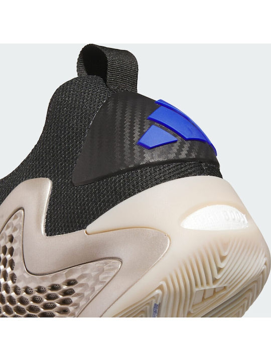 Anthony Edwards 1 Low Basketball Shoes Champagne Metallic Core Black Lucid Blue