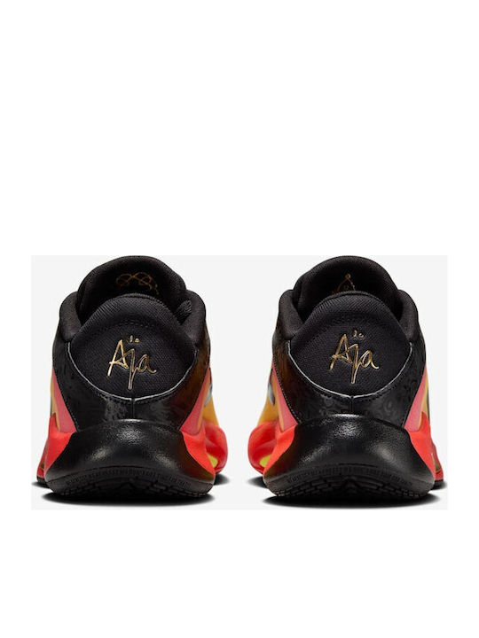 A'ja Wilson A'one Allstar All-Star Low Basketball Shoes Black Metallic Gold Bright Crimson University Gold