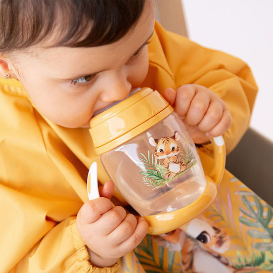 Kiokids Lion Cub Baby Sippy Cup Silicone with Handles Yellow for 6m+ 270ml