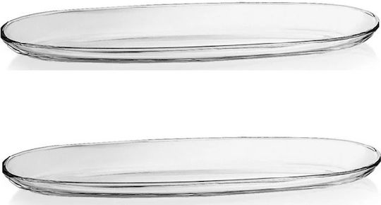 Vidivi Oval Glass Transparent Serving Platter 30x9.5cm Vidivi Oval Glass Transparent Serving Platter 30x9.5cm