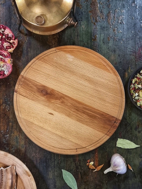 Maysternya Platău de Servire pentru Pizza din Lemn 31x31x1.5cm