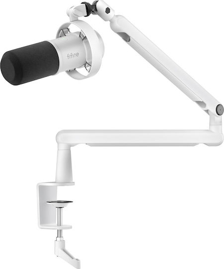 Fifine T688W Δυναμικό Μικρόφωνο XLR / USB Shock Mounted σε Λευκό Χρώμα