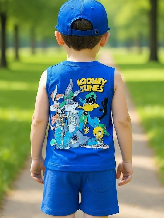 Kids Clothing Set with Shorts Summer 2 Pieces Blue and Turquoise