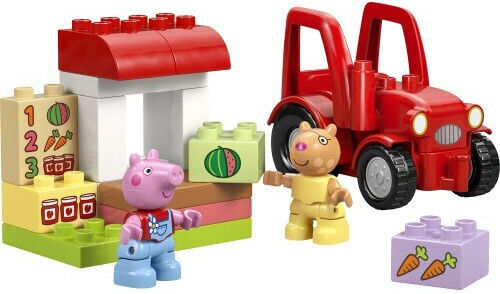 LEGO Duplo Peppa Pig - Traktor und Markt für 2+ Jahre 18 Stück