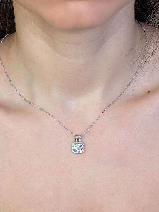 Kiriakos Gofas Halskette aus Silber mit Diamant